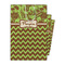 Green & Brown Toile & Chevron Gift Bags - Parent/Main