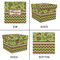 Green & Brown Toile & Chevron Gift Boxes with Lid - Canvas Wrapped - Large - Approval