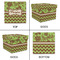 Green & Brown Toile & Chevron Gift Boxes with Lid - Canvas Wrapped - Small - Approval