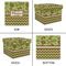 Green & Brown Toile & Chevron Gift Boxes with Lid - Canvas Wrapped - X-Large - Approval