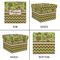 Green & Brown Toile & Chevron Gift Boxes with Lid - Canvas Wrapped - XX-Large - Approval