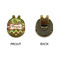 Green & Brown Toile & Chevron Golf Ball Hat Clip Marker - Apvl - GOLD