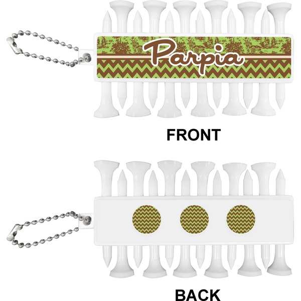Green & Brown Toile & Chevron Golf Buddy (Approval)
