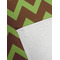 Green & Brown Toile & Chevron Golf Towel - Detail