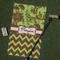 Green & Brown Toile & Chevron Golf Towel Gift Set - Main