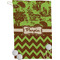 Green & Brown Toile & Chevron Golf Towel (Personalized)