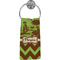 Green & Brown Toile & Chevron Hand Towel (Personalized)