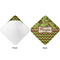 Green & Brown Toile & Chevron Hooded Baby Towel- Approval