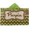 Green & Brown Toile & Chevron Kids Hooded Towel (Personalized)