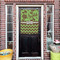 Green & Brown Toile & Chevron House Flags - Double Sided - (Over the door) LIFESTYLE