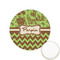 Green & Brown Toile & Chevron Icing Circle - XSmall - Front