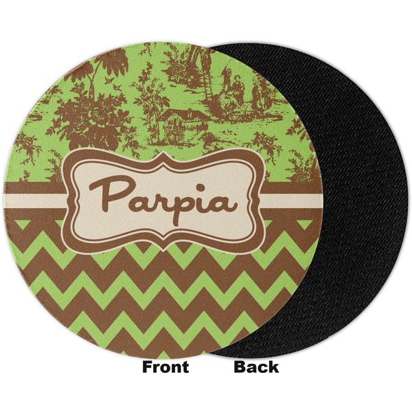 Green & Brown Toile & Chevron Jar Opener - Apvl