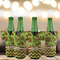 Green & Brown Toile & Chevron Jersey Bottle Cooler - Set of 4 - LIFESTYLE