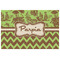Green & Brown Toile & Chevron Jigsaw Puzzle 1014 Piece - Front