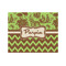 Green & Brown Toile & Chevron 500 pc Jigsaw Puzzle (Personalized)