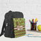 Green & Brown Toile & Chevron Kid's Backpack - Lifestyle