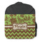 Green & Brown Toile & Chevron Kids Backpack - Front