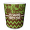 Green & Brown Toile & Chevron Plastic Tumbler 6oz (Personalized)