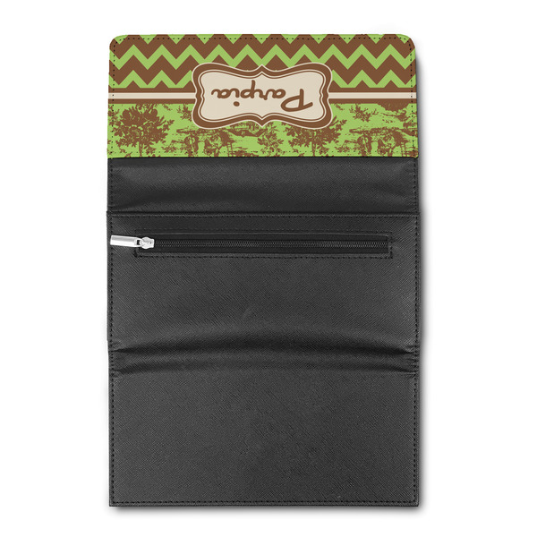 Green & Brown Toile & Chevron Ladies Wallet  (Personalized Opt)
