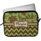 Green & Brown Toile & Chevron Laptop Sleeve / Case (Personalized)