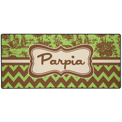 Green & Brown Toile & Chevron Gaming Mouse Pad (Personalized)