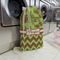 Green & Brown Toile & Chevron Large Laundry Bag - In Context