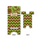 Green & Brown Toile & Chevron Large Phone Stand - Front & Back