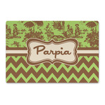Green & Brown Toile & Chevron Large Rectangle Car Magnet (Personalized)