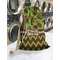 Green & Brown Toile & Chevron Laundry Bag in Laundromat