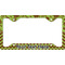 Green & Brown Toile & Chevron License Plate Frame - Style C (Personalized)