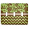 Green & Brown Toile & Chevron Light Switch Covers (3 Toggle Plate)
