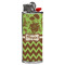 Green & Brown Toile & Chevron Lighter Case - Front