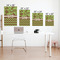Green & Brown Toile & Chevron Matte Poster - Sizes