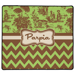 Green & Brown Toile & Chevron XL Gaming Mouse Pad - 18" x 16" (Personalized)