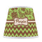 Green & Brown Toile & Chevron Poly Film Empire Lampshade - Front View