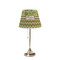 Green & Brown Toile & Chevron Poly Film Empire Lampshade - On Stand