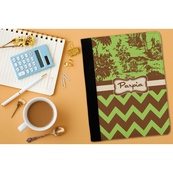Green & Brown Toile & Chevron Medium Padfolio - LIFESTYLE (adult)