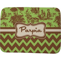 Green & Brown Toile & Chevron Memory Foam Bath Mat - 48"x36" (Personalized)