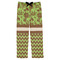 Green & Brown Toile & Chevron Mens Pajama Pants - Flat