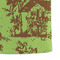 Green & Brown Toile & Chevron Microfiber Dish Towel - DETAIL
