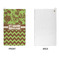 Green & Brown Toile & Chevron Microfiber Golf Towels - APPROVAL