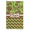 Green & Brown Toile & Chevron Microfiber Golf Towels - FRONT