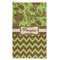 Green & Brown Toile & Chevron Microfiber Golf Towel - Large (Personalized)