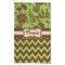 Green & Brown Toile & Chevron Microfiber Golf Towel (Personalized)