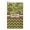 Green & Brown Toile & Chevron Microfiber Golf Towel - Small (Personalized)