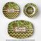 Green & Brown Toile & Chevron Microwave & Dishwasher Safe CP Plastic Dishware - Group
