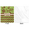 Green & Brown Toile & Chevron Minky Blanket - 50"x60" - Single Sided - Front & Back