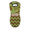 Green & Brown Toile & Chevron Neoprene Oven Mitt w/ Name or Text