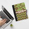 Green & Brown Toile & Chevron Notebook Padfolio - LIFESTYLE (large)