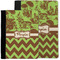 Green & Brown Toile & Chevron Notebook Padfolio - MAIN